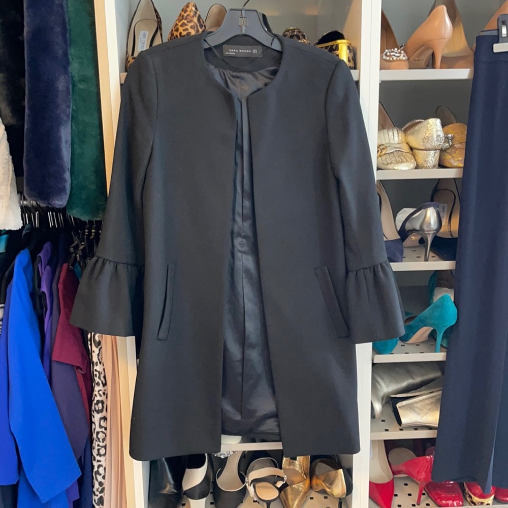 Zara open jacket with bell sleeves